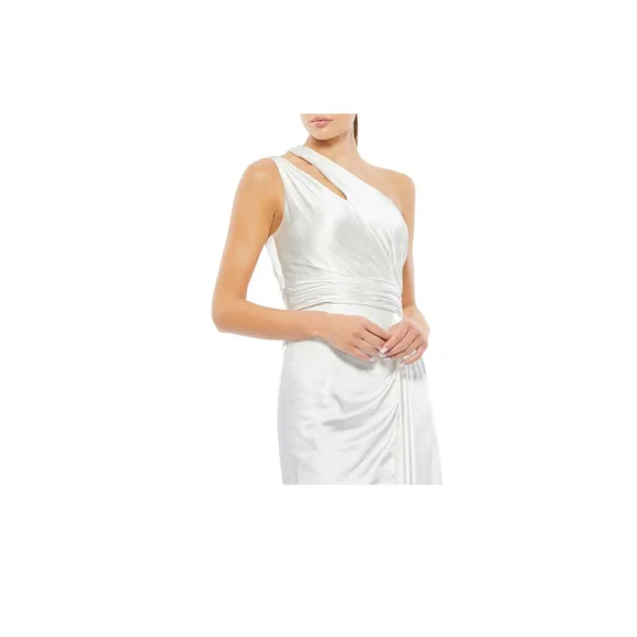 Mac Duggal One Shoulder Dress Size 6 White - Picture 3 of 3